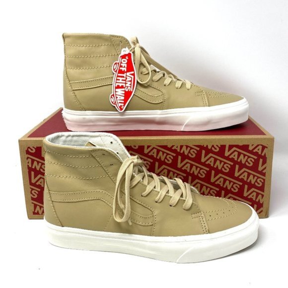💖MEGA SALE💖Vans Sk8-Hi Tapered Soft Leather High Top Beige Men's VN0A4U162V1 - Picture 1 of 8